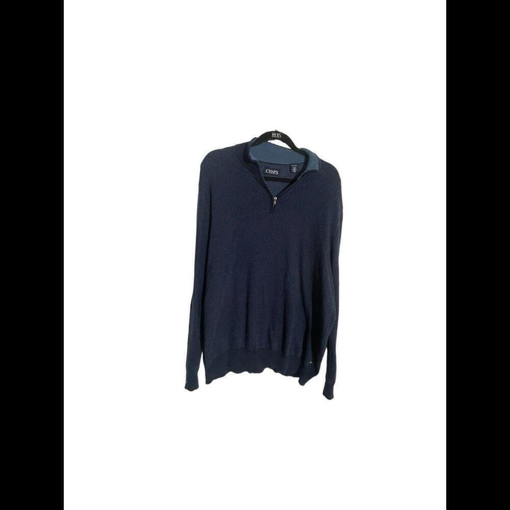 Chaps Pullover Sweater 1/4 Zip Front  Size XL sw11